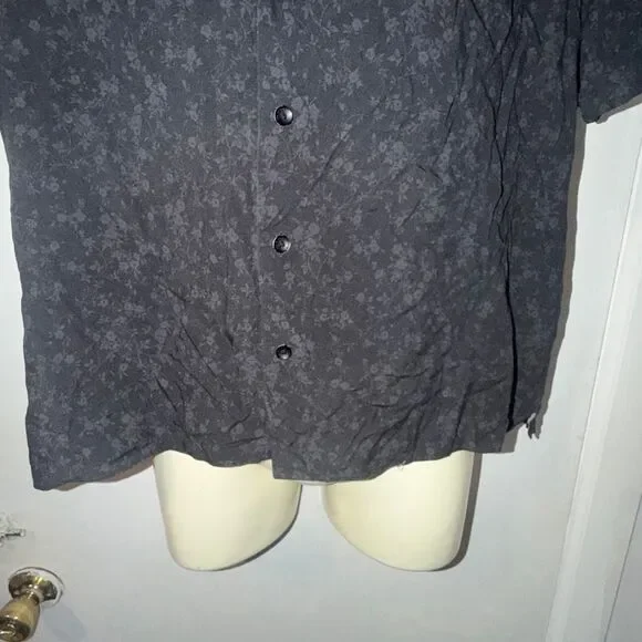 RAG & BONE Dalton Floral Short Sleeve Button-Up Shirt-L - Picture 5 of 12